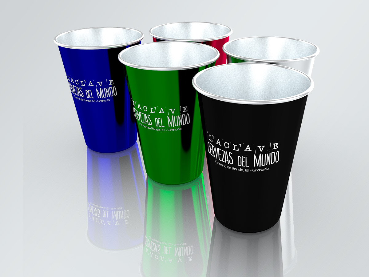 Vasos de aluminio